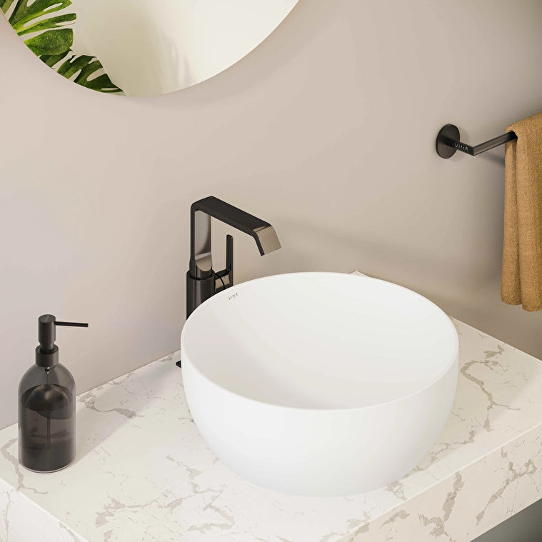 VitrA Suit Lavabo Bataryası (Yandan-Yüksek), Parlak Siyah