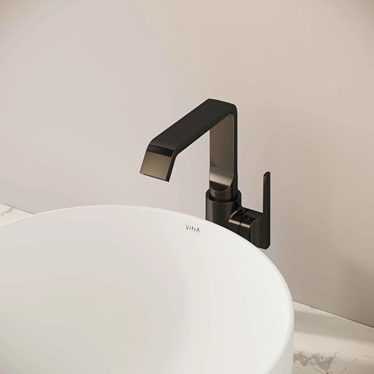 VitrA Suit Lavabo Bataryası (Yandan-Yüksek), Parlak Siyah