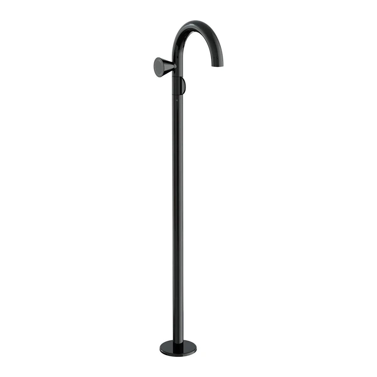 VitrA Liquid Monoblok Lavabo Bataryası (Soldan Kullanım), Parlak Siyah