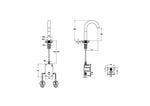 VitrA Liquid Temassız Lavabo Bataryası (Elektrikli, Çift Su Girişli), Krom