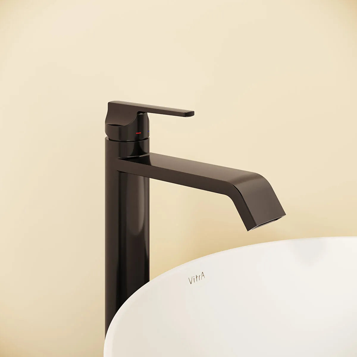 VitrA Suit Çanak Lavabo Bataryası, Parlak Siyah