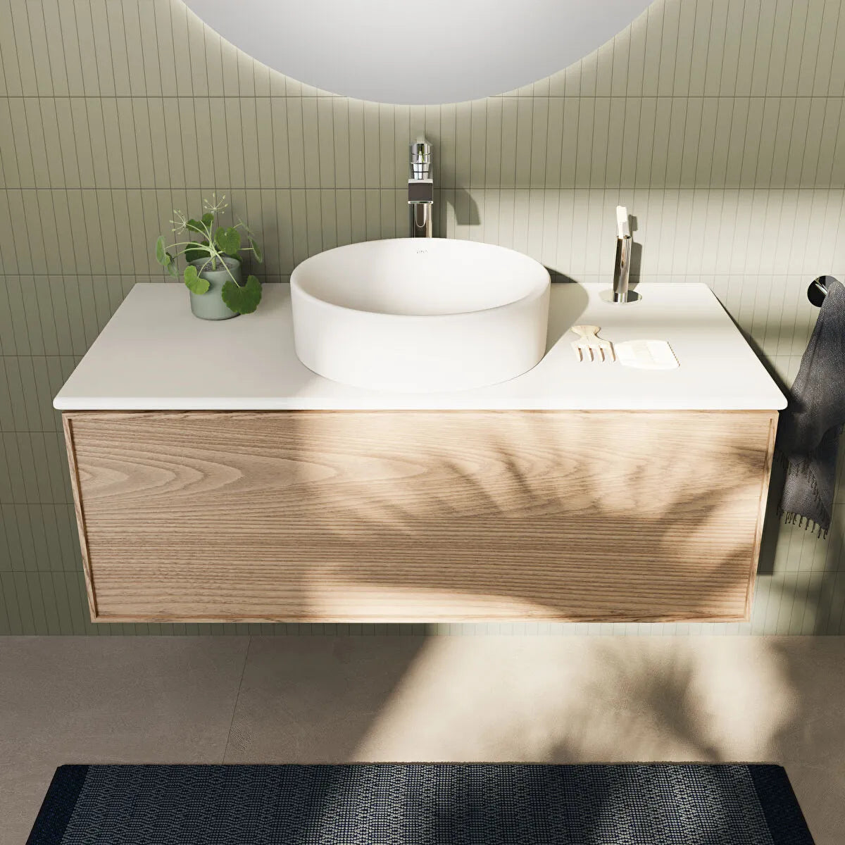 VitrA Suit Çanak Lavabo Bataryası, Parlak Beyaz