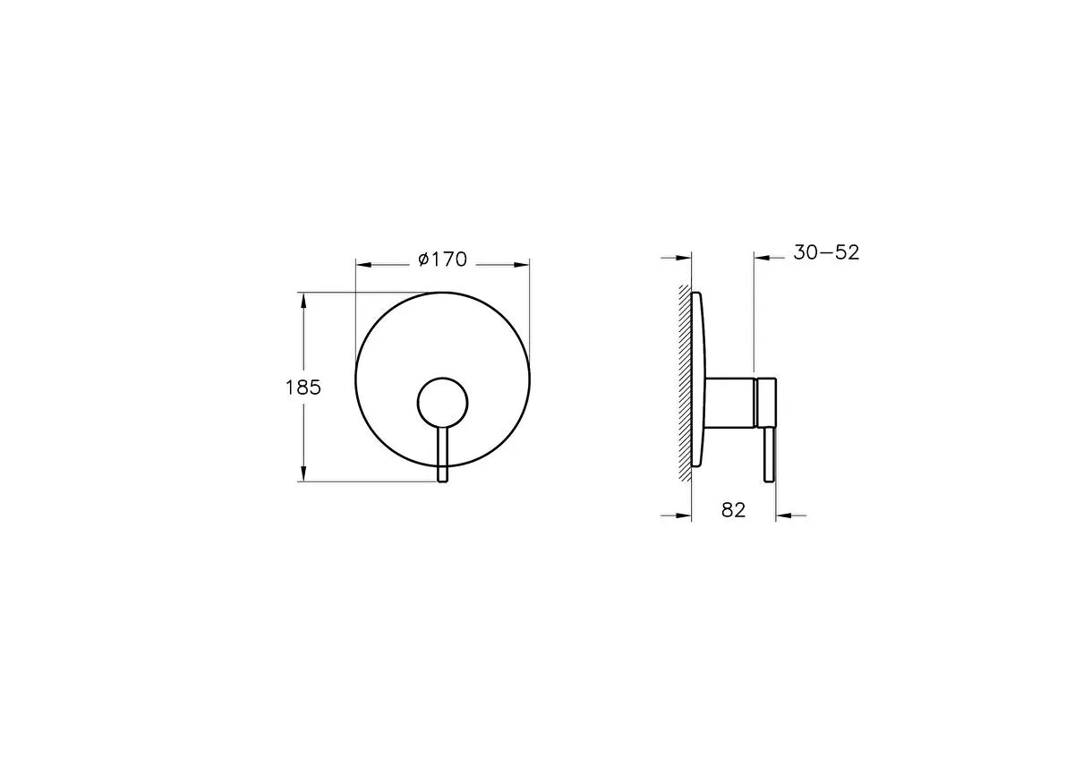 VitrA Origin Ankastre Mekanik Duş Bataryası (V-Box) (Sıva Üstü Grubu), Soft Bakır