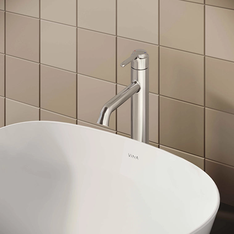 VitrA Origin Classic Lavabo Bataryası (Üstten Kumandalı, Çanak), Parlak Krom