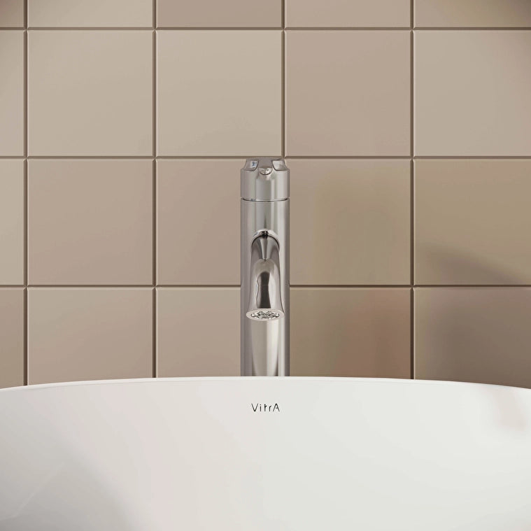 VitrA Origin Classic Lavabo Bataryası (Üstten Kumandalı, Çanak), Parlak Krom