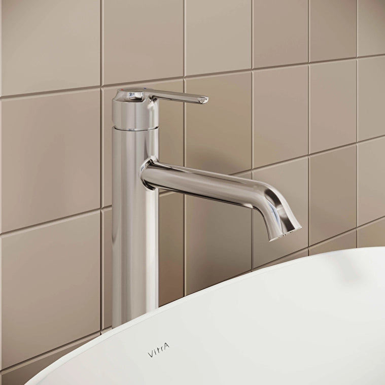 VitrA Origin Classic Lavabo Bataryası (Üstten Kumandalı, Çanak), Parlak Krom