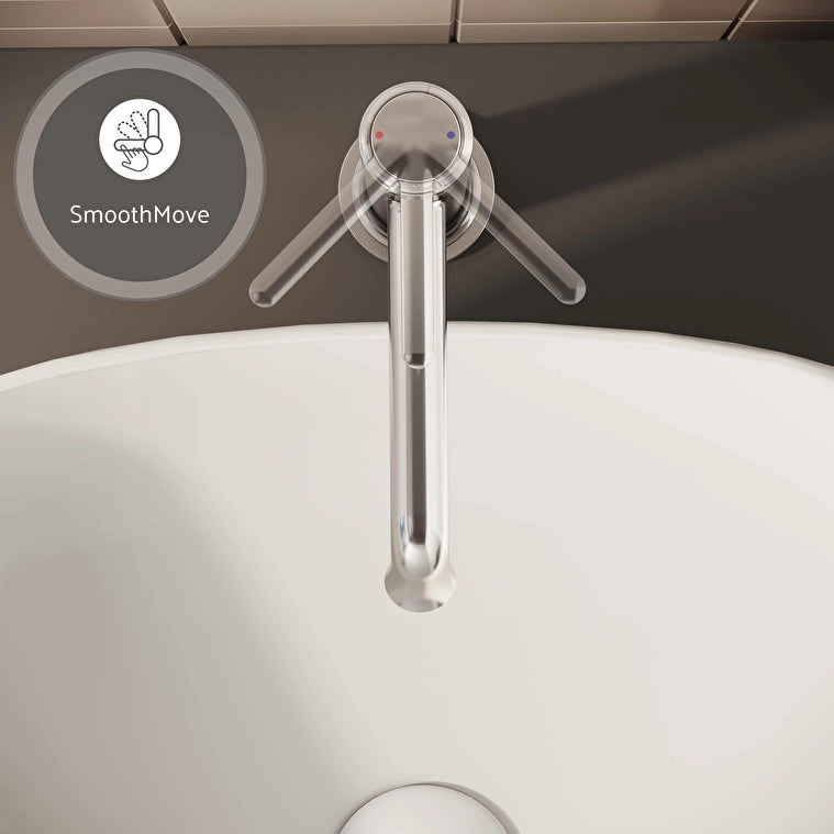 VitrA Origin Classic Lavabo Bataryası (Üstten Kumandalı, Çanak), Parlak Krom