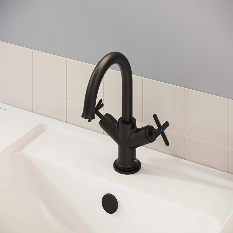 VitrA Origin Classic Lavabo Bataryası (Çift Kumandalı), Mat Siyah