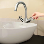 VitrA Origin Classic Lavabo Bataryası (Çift Kumandalı, Çanak), Parlak Krom