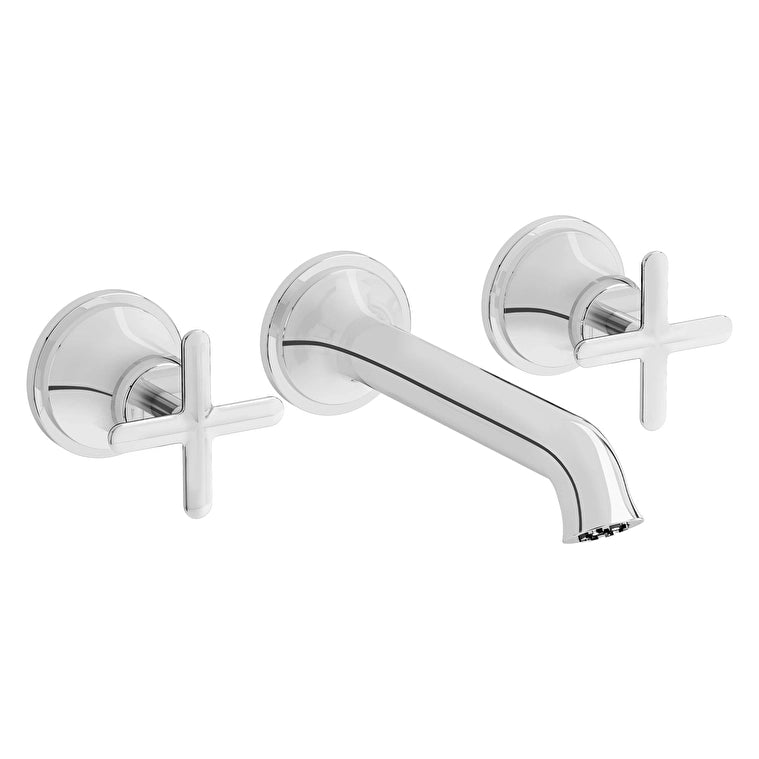 VitrA Origin Classic 3 Delikli Ankastre Lavabo Bataryası (Sıva Üstü Grubu), Parlak Krom