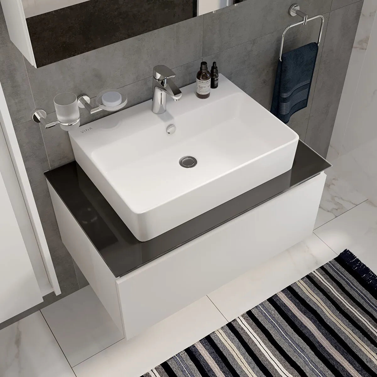 Artema Flow Round Lavabo Bataryası (Yüksek), Parlak Krom