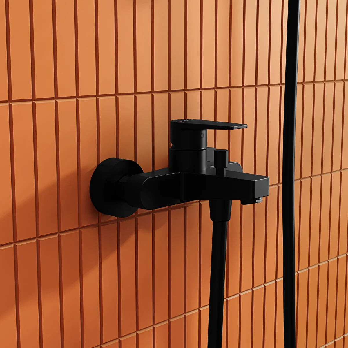 Artema Flow Square Banyo Bataryası, Mat Siyah