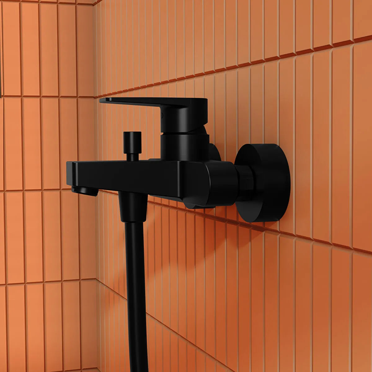Artema Flow Square Banyo Bataryası, Mat Siyah
