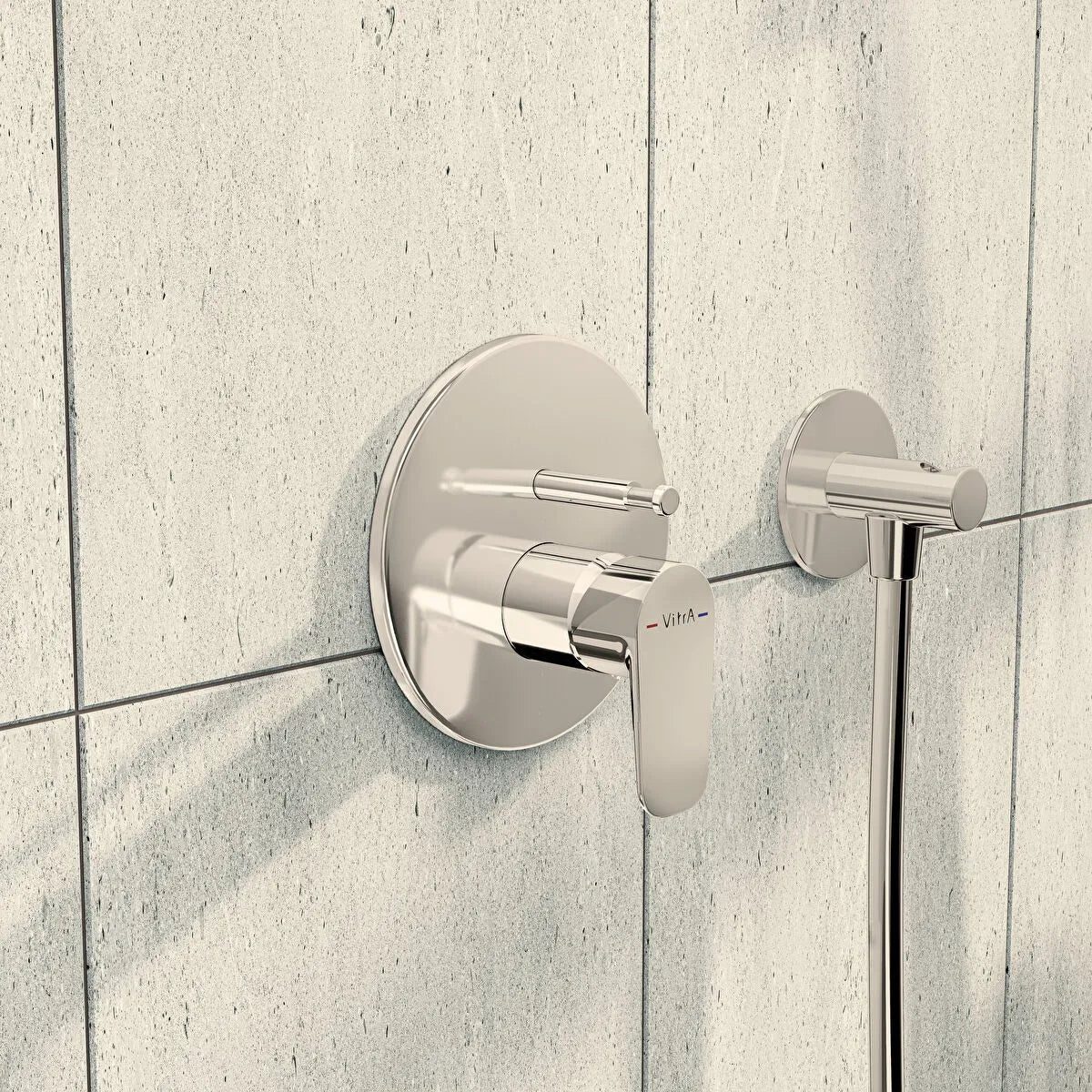 Artema Flow Soft Ankastre Mekanik Banyo Bataryası (V-Box) (Sıva Üstü Grubu), Parlak Krom