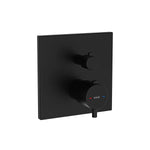 Artema Flow Square Ankastre Termostatik Banyo/Duş Bataryası (V-Box, Sıva Üstü Grubu), Mat Siyah