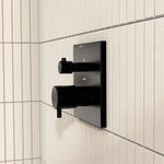 Artema Flow Square Ankastre Termostatik Banyo/Duş Bataryası (V-Box, Sıva Üstü Grubu), Mat Siyah