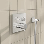 Artema Flow Square Ankastre Termostatik Banyo/Duş Bataryası (V-Box, Sıva Üstü Grubu), Parlak Krom