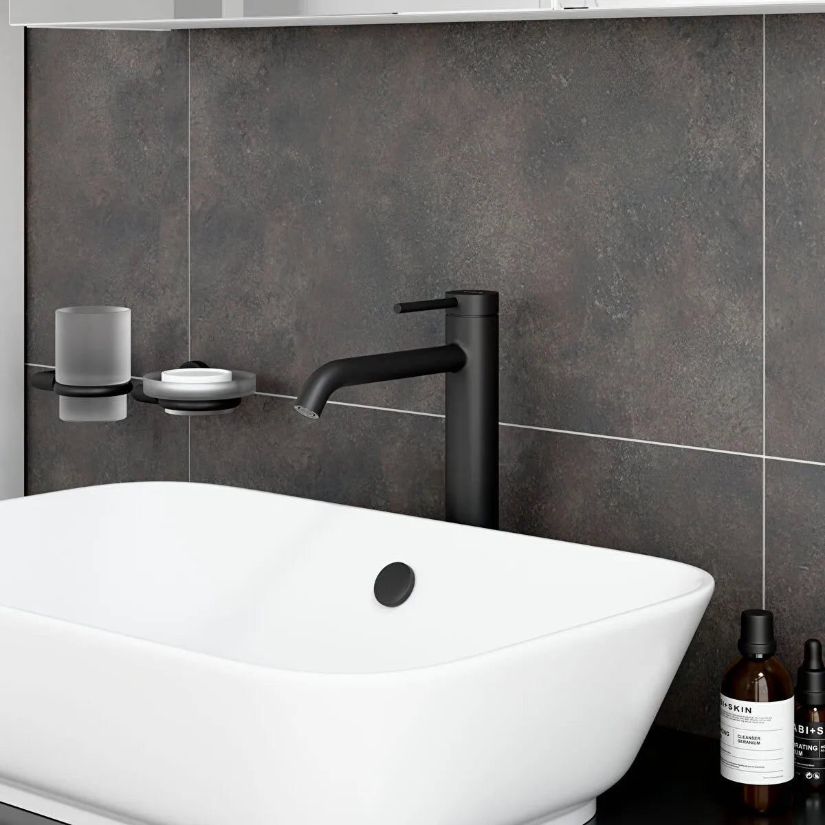 Artema Minimax Round Çanak Lavabo Bataryası, Mat Siyah