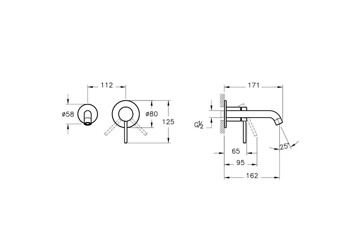 Artema Minimax Round Ankastre Lavabo Bataryası, Fırçalı Nikel