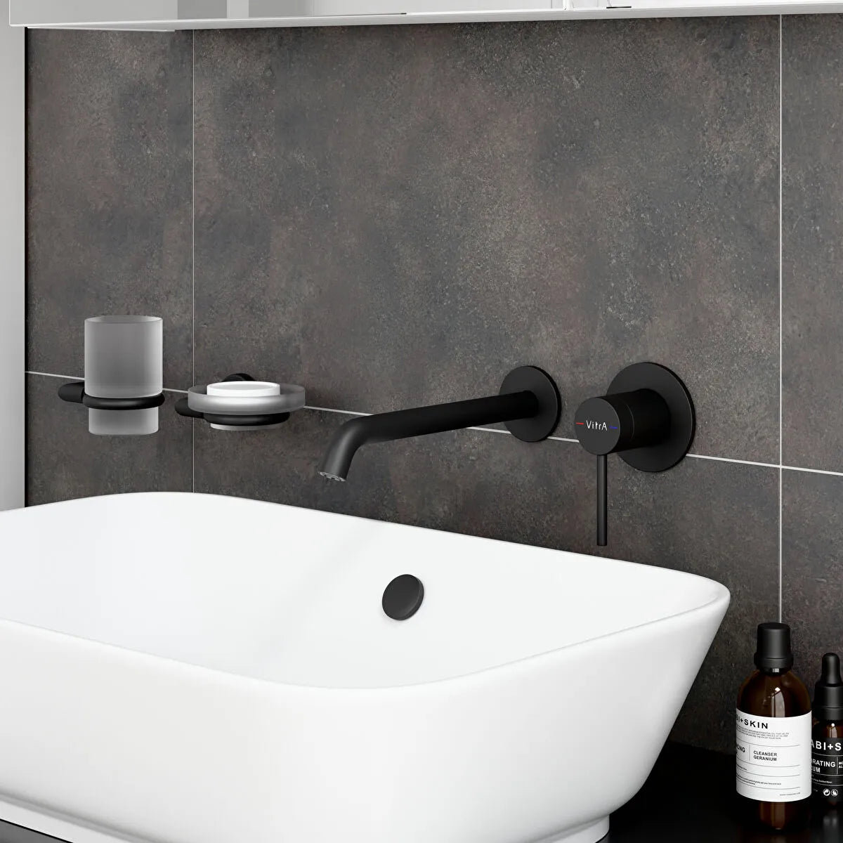 Artema Minimax Round Ankastre Lavabo Bataryası (Uzun), Mat Siyah