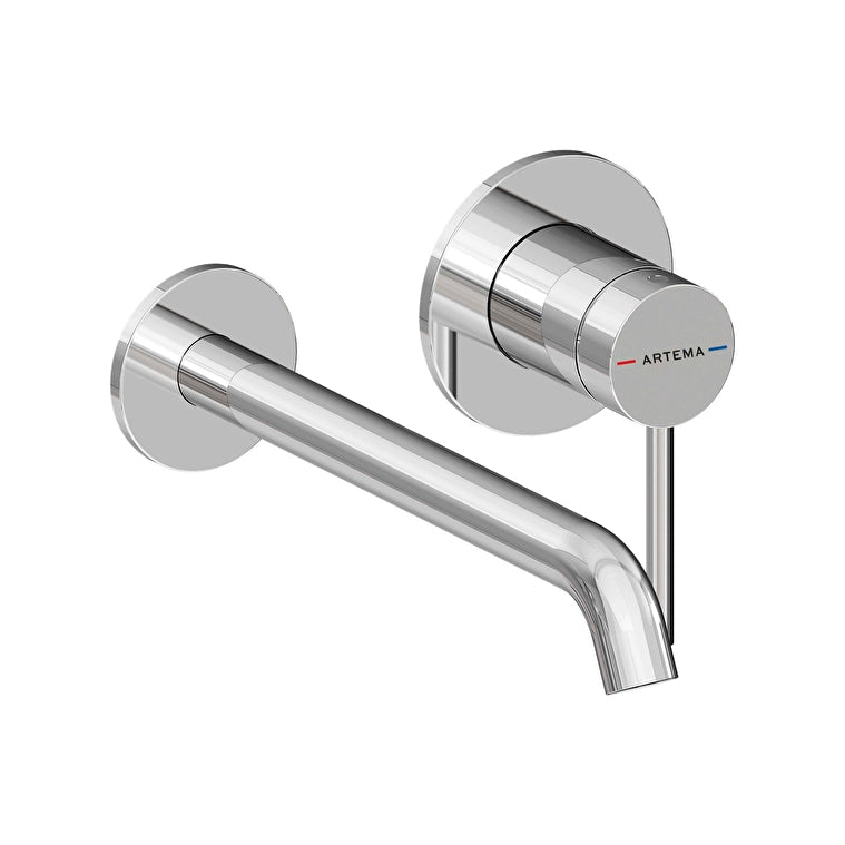 Artema Minimax Round Ankastre Lavabo Bataryası (Uzun), Parlak Krom