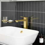 Artema Minimax Square Çanak Lavabo Bataryası, Fırçalı Altın