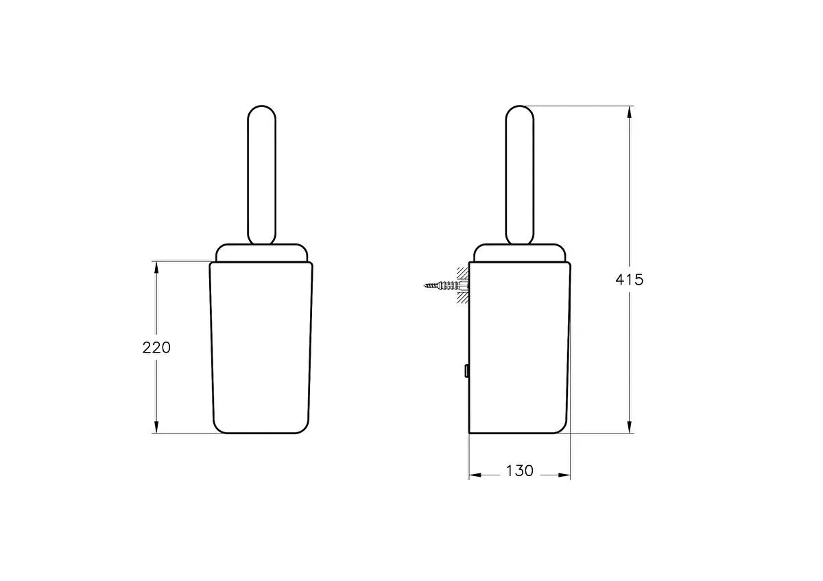 VitrA Liquid Tuvalet Fırçalığı, Krom