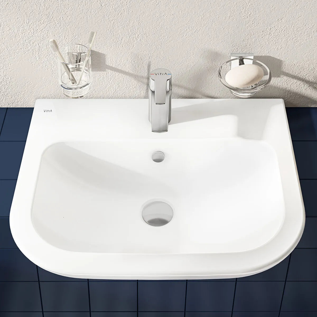 VitrA Origin Classic Lavabo Yuvarlak Süzgeci Universal (Basmalı), Parlak Krom