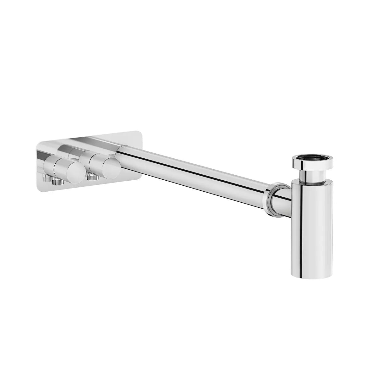 VitrA Origin Lavabo Sifon Seti (Asimetrik, Rozetli), Parlak Krom