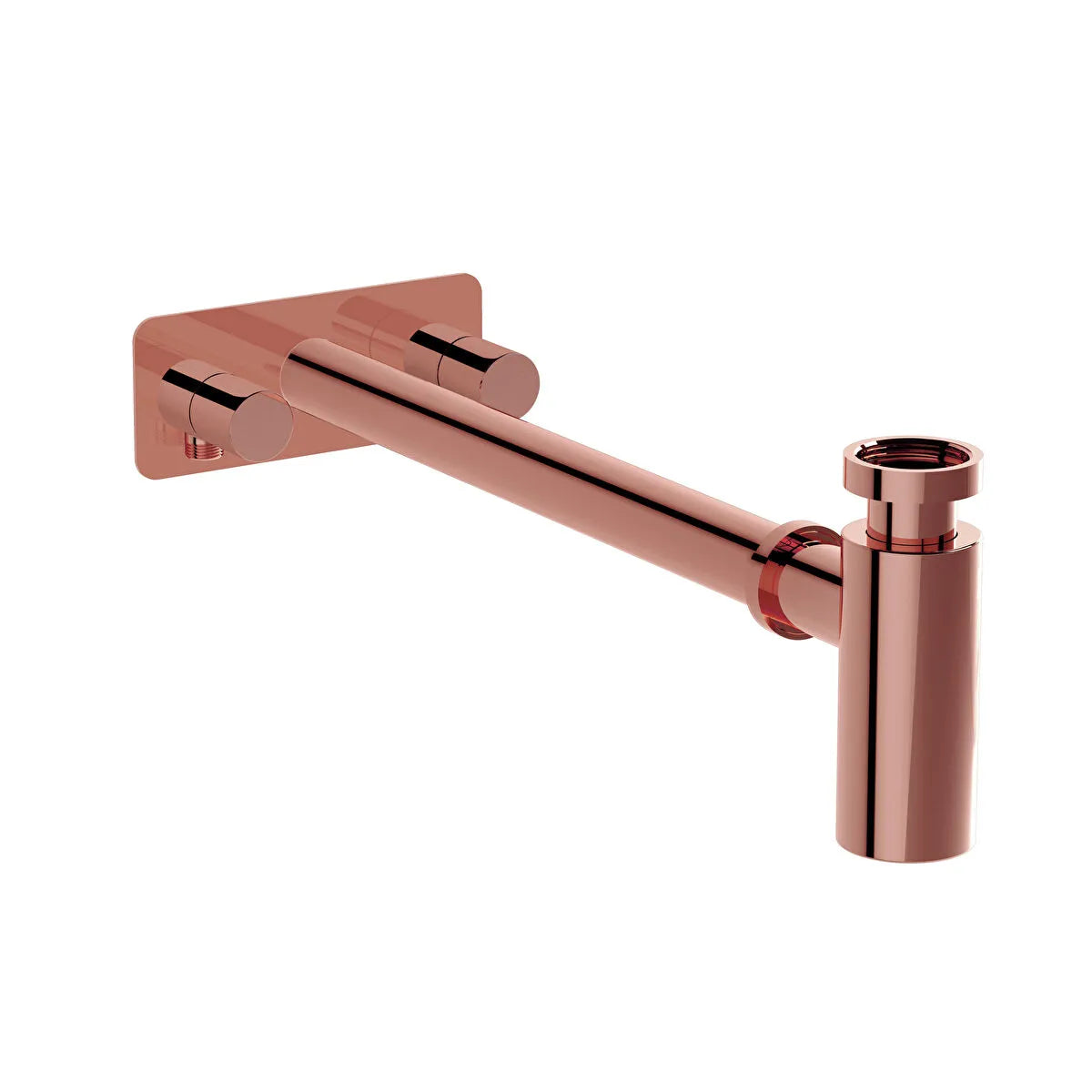 VitrA Origin Lavabo Sifon Seti (Simetrik, Rozetli), Soft Bakır