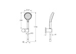 Artema Base Round El Duşu Takımı 1F (100 Mm), Parlak Krom