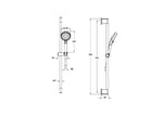 Artema Base Round Sürgülü El Duşu Takımı 3F (100 Mm), Mat Siyah