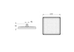 VitrA Core Square Duş Başlığı 1F (250 Mm), Fırçalı Altın