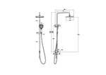 Artema Core Square 250 Duş Kolonu, Fırçalı Nikel