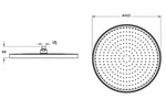 Artema Prime Round Duş Başlığı (1F) (400 Mm), Parlak Krom