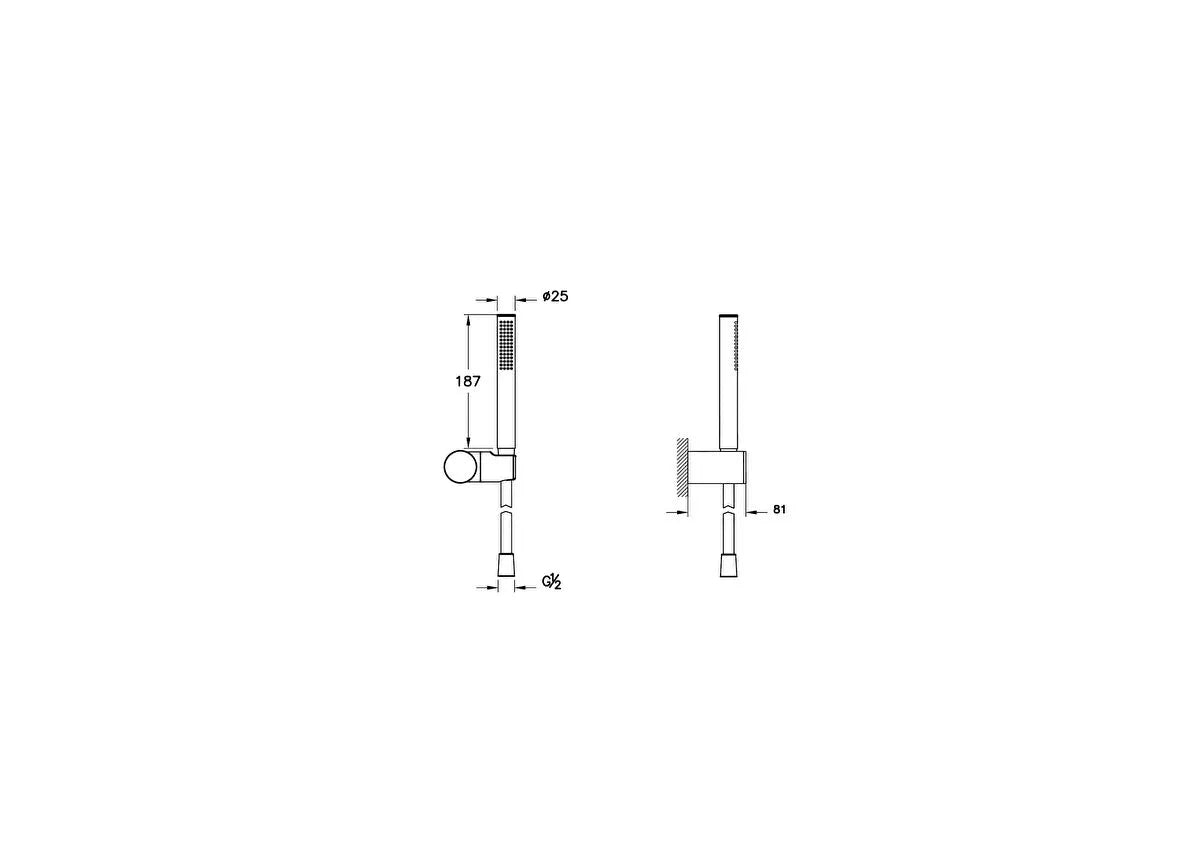 Artema Prime Round Stick El Duşu Takımı, Fırçalı Altın