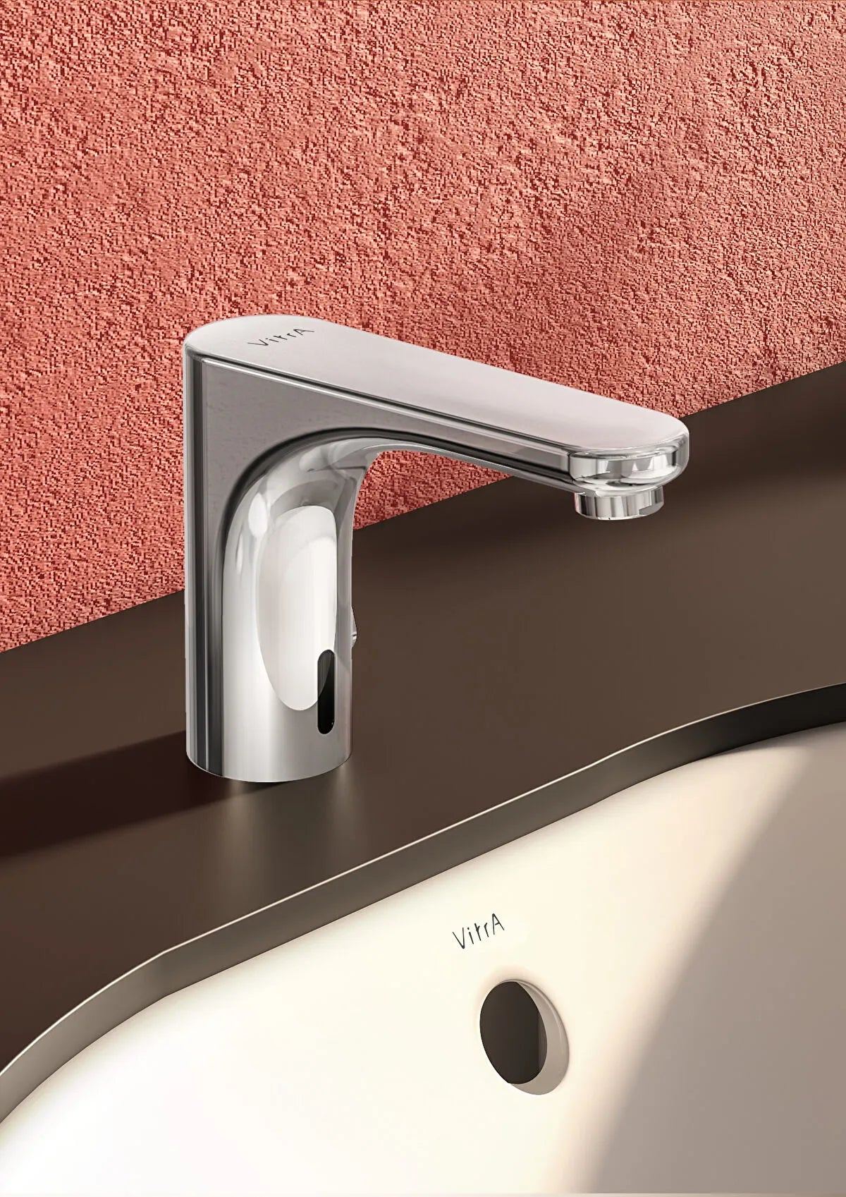 Vitra Root Round Temassız Lavabo Bataryası  (Pilli - Çift Su Girişli)