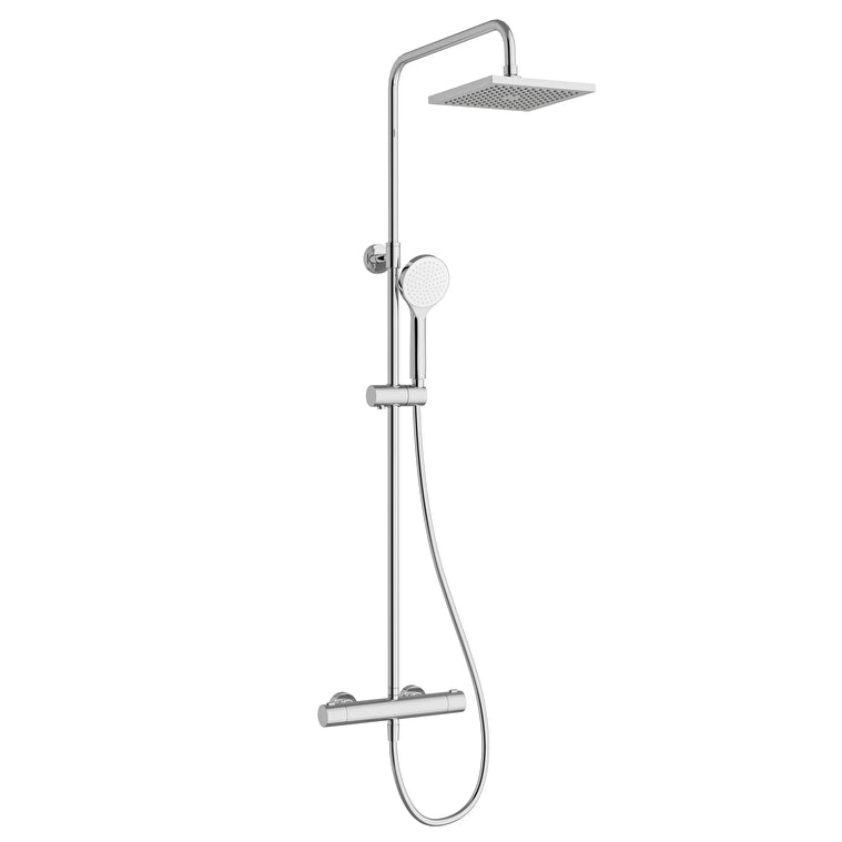 Artema Aquaheat Joy Square 200 Duş Bataryalı Duş Sistemi, Parlak Krom