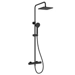 Artema Aquaheat Joy Square 200 Duş Bataryalı Duş Sistemi, Mat Siyah