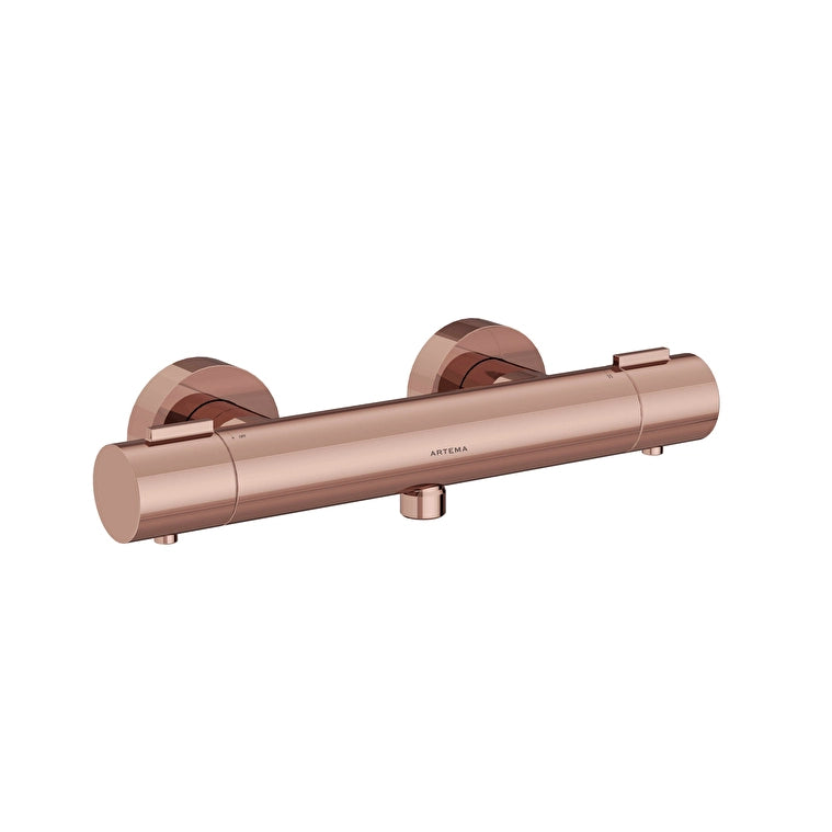 Artema Base Round Termostatik Duş Bataryası, Soft Bakır