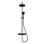 Artema Base Round 200 Termostatik Banyo Bataryalı Duş Sistemi, Mat Siyah