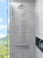 Artema Core Round 250 Termostatik Banyo Bataryalı Duş Sistemi, Parlak Krom