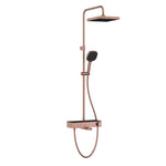 Artema Core Square 250 Termostatik Banyo Bataryalı Duş Sistemi, Fırçalı Bakır