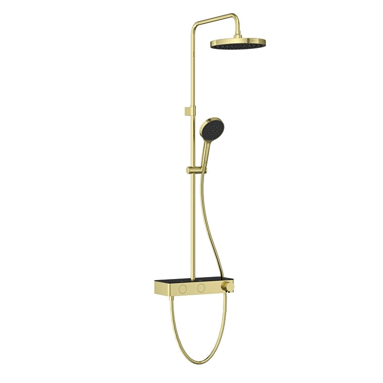 Artema Core Round 250 Termostatik Duş Bataryalı Duş Sistemi, Soft Altın 