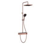 Artema Core Square 250 Termostatik Duş Bataryalı Duş Sistem, Fırçalı Bakır