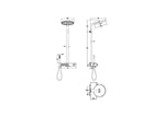 VitrA Prime Round 300 Termostatik Banyo Bataryalı Duş Sistemi, Mat Siyah