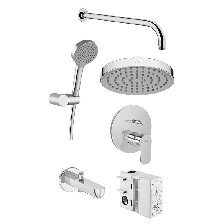 Artema Flow Soft Ankastre Banyo Seti, Parlak Krom