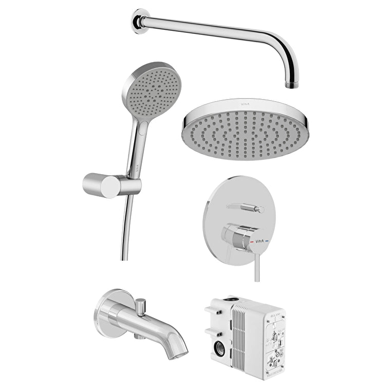 Artema Minimax Round Ankastre Banyo Seti, Parlak Krom