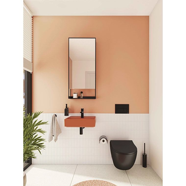 VitrA Sento Asma Klozet, Rim-ex, Gizli Montajlı, 54 cm, Mat Siyah