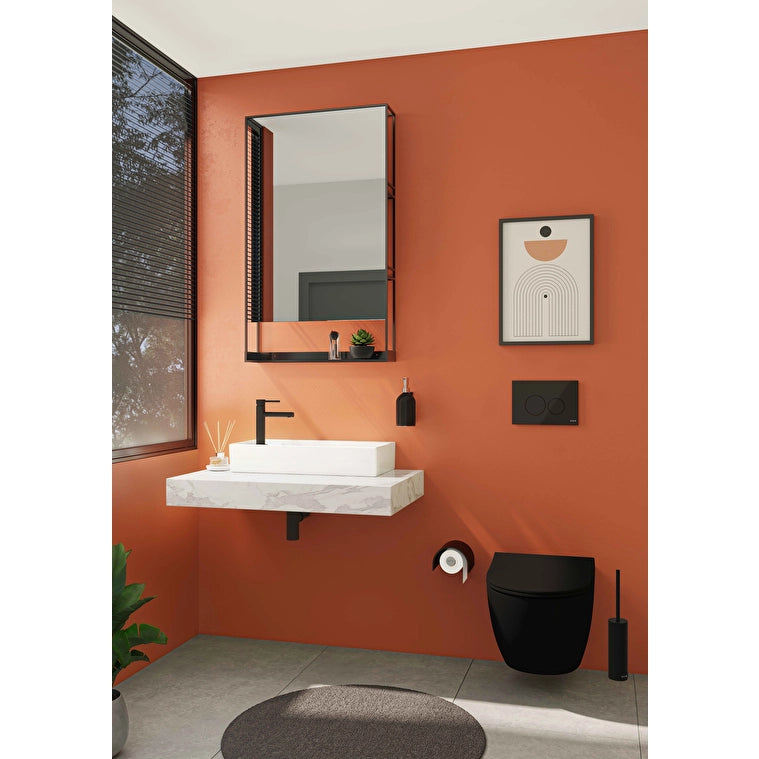 VitrA Sento Asma Klozet, Rim-ex, Gizli Montajlı, 54 cm, Mat Siyah